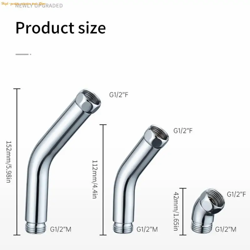 203F Shower Elbow Adapter for Handheld Shower Head 45 Degree Connectors Stainless Steel Construction Polished Chromes Finish