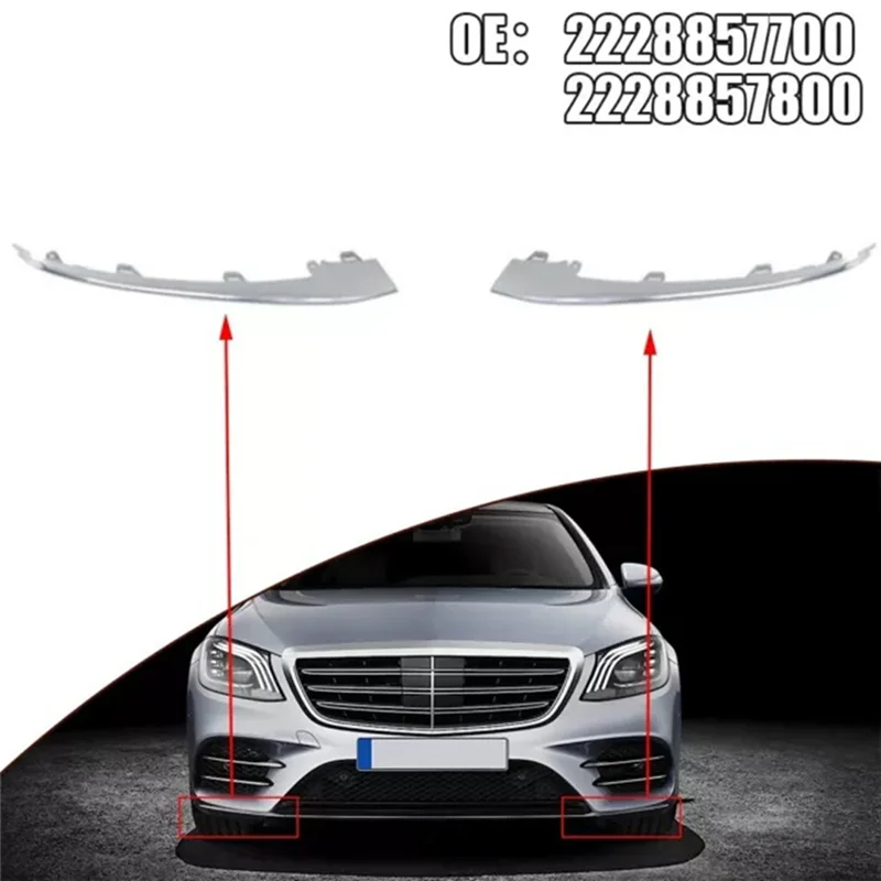 Efficientt-1 Pcs Front Bumper Chrome Decorative Strip Front Bumper Bright Strip For Mercedes Benz S-Class W222