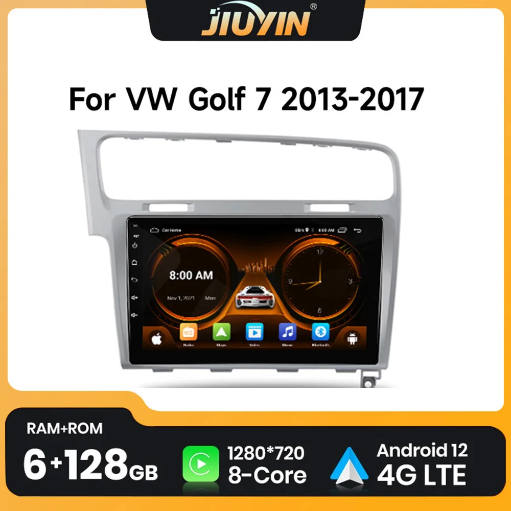 

JIUYIN AI Voice Wireless CarPlay Android Auto Radio for VW Golf 7 2013-2017 Car Multimedia GPS 2din autoradio