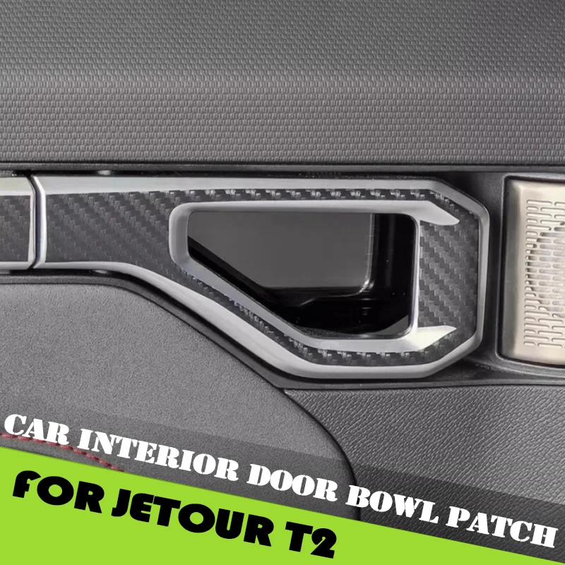 

Car Interior Door Bowl Patch Fit for Jetour Traveller T2 2023 2024 2025 Modification Stainless Steel Metal Door Wrist Car Parts