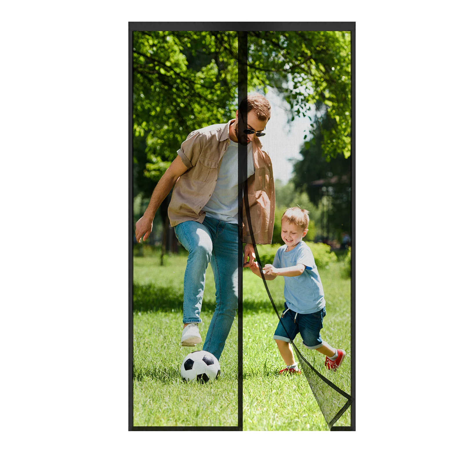 Fibreglass Magnetic Suction Door Screen Mosquito Net Curtain Fly Insect Automatic Closing Door Screen For Kitchen And Livingroom