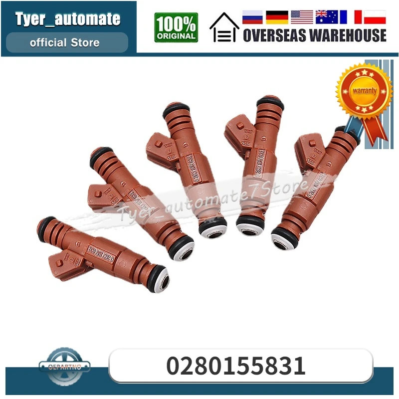 

For Volvo V70 S70 C70 S80 XC70 XC90 0280155831 852-12167 5PCS Fuel Injectors