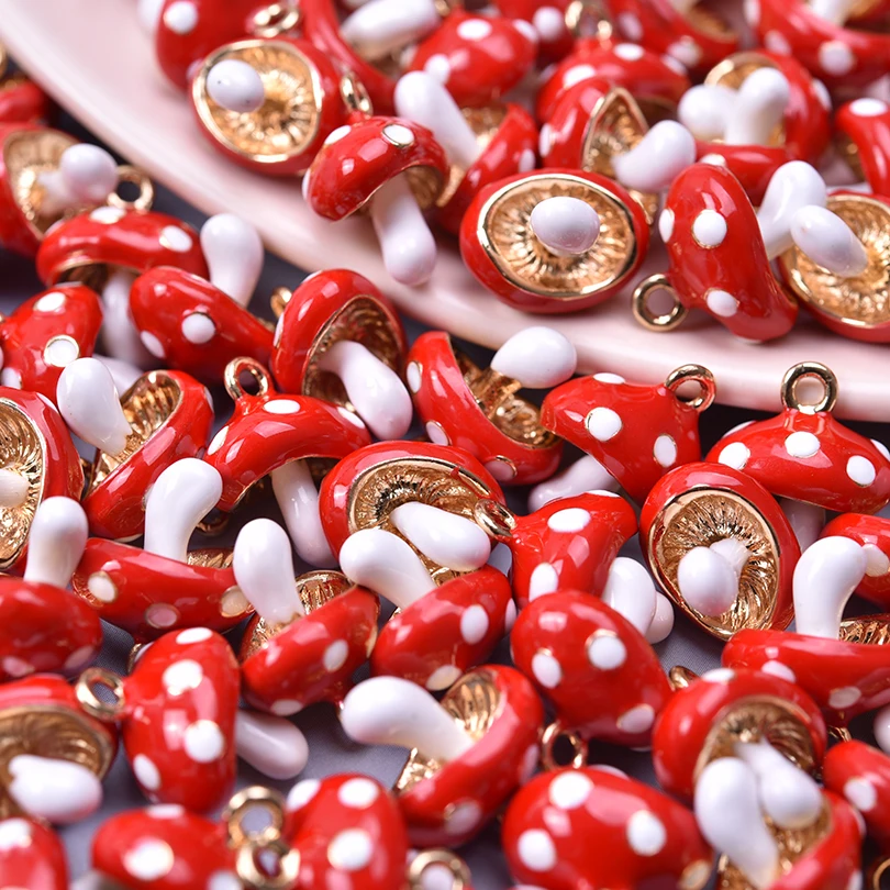 5pcs Cute Fruit Charm Pendants for DIY Jewellery Making