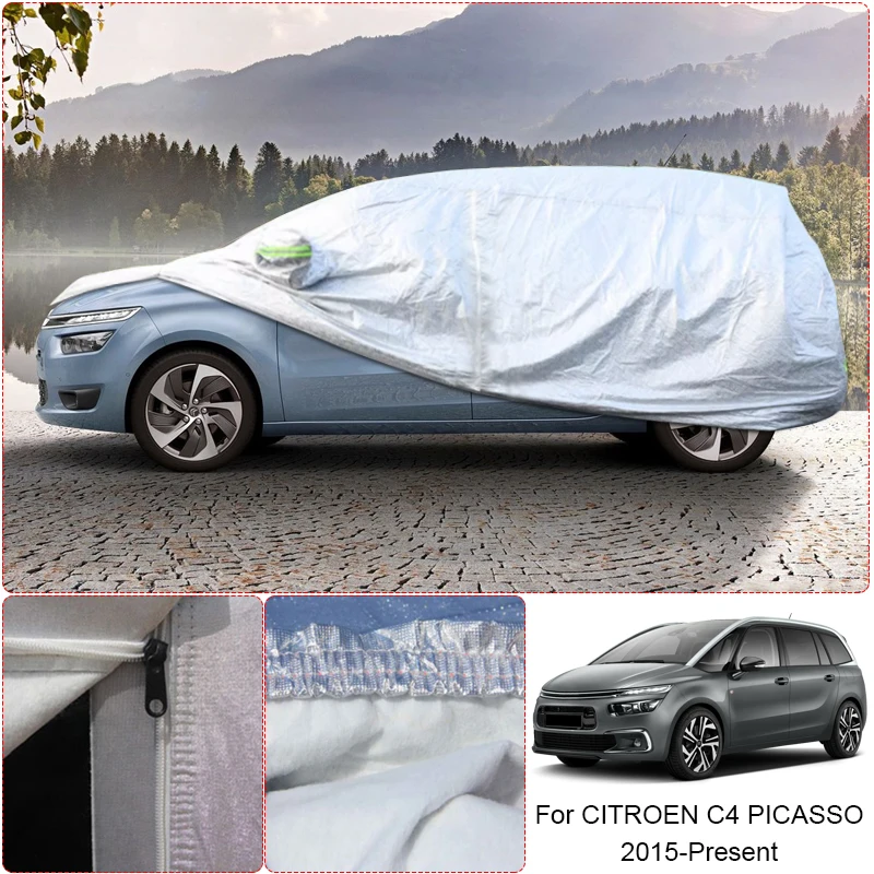 For CITROEN C3 AIRCROSS C4 PICASSO C4X C5 AIRCROSS C5X DS3 DS4 DS7 E-C3 Thicken Car Cover Dustproof Anti-Rain Snow Waterproof