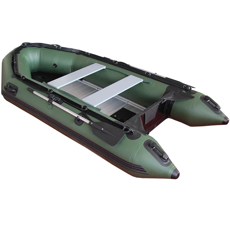 

Factory Price PVC Foldable Inflatable Boat Hypalon Inflatable Pontoon Fishing Boat Rowing Boats With Aluminium Floor