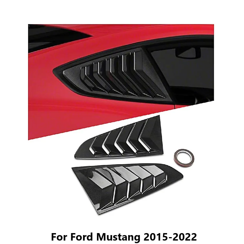 

Жалюзи заднего стекла автомобиля для Ford Mustang 2015-2022, треугольная крышка сплиттера, накладка, автозапчасти для вторичного рынка