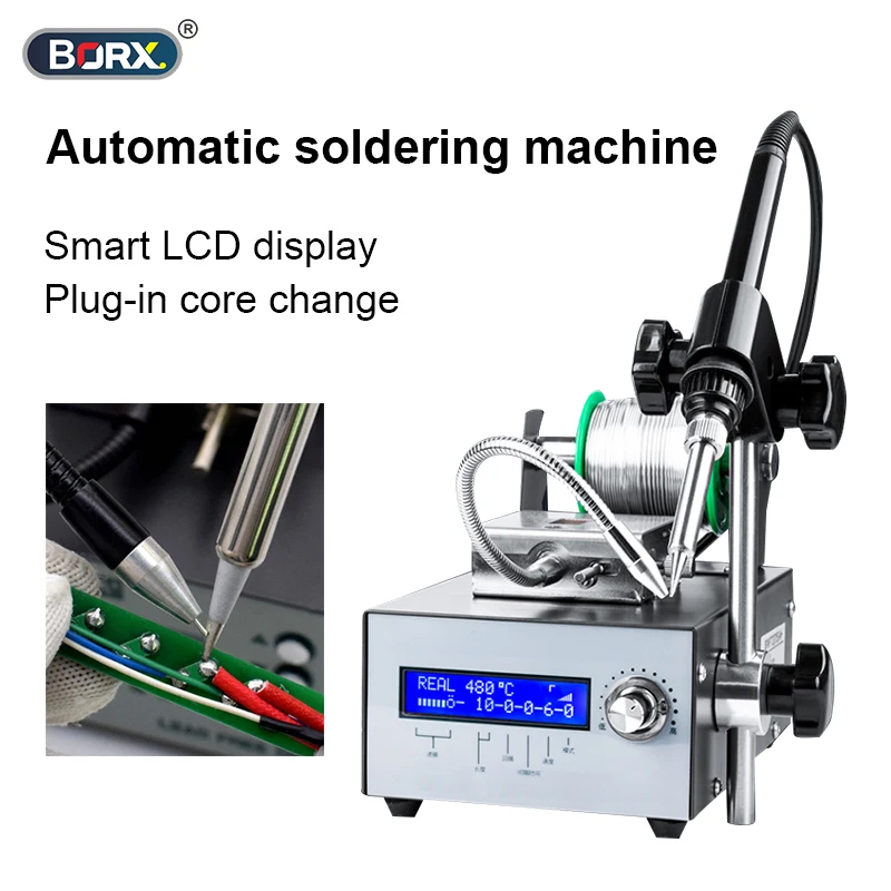 BORX 24V/75W Semi Automatic Soldering Machine 200-480 ℃ Soldering Iron Foot-operated Control Soldering Station