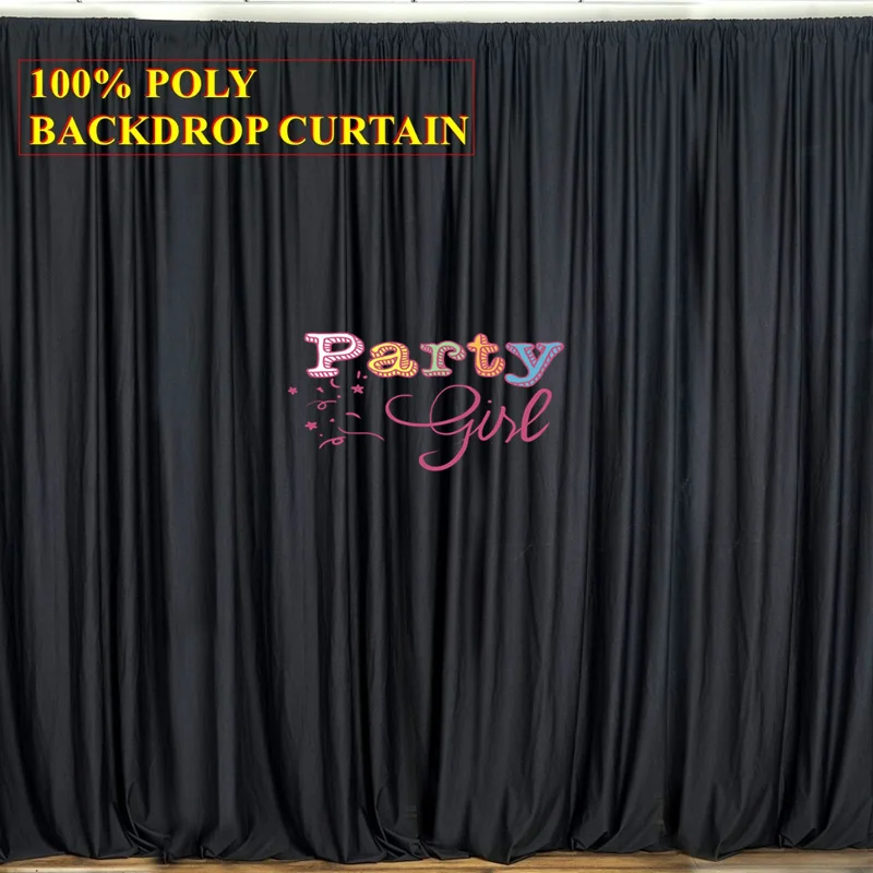 White And Black Panel Poly Wedding Backdrop Curtain Seamless Backdrops Stage Background Event Party Decoration