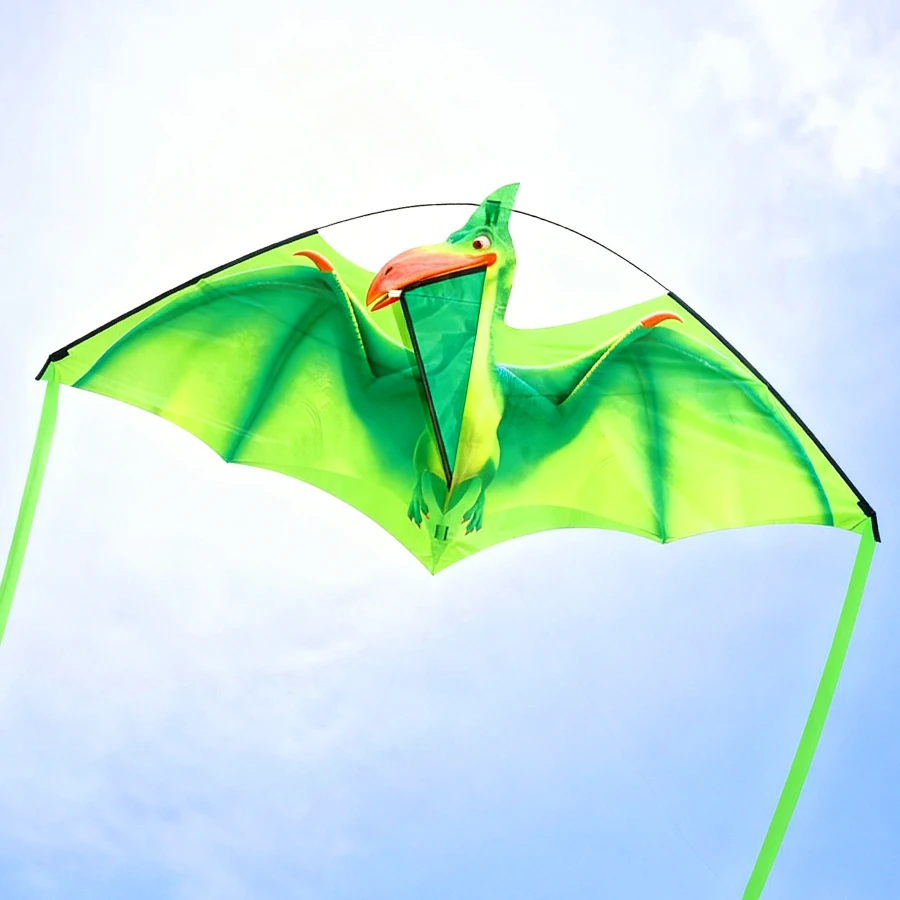 

Pterodactyl Kite Green — размах крыльев большого размера 137 см, легкая прочная ткань, легкая летать, яркий 3D-дизайн для занятий ветром на открытом воздухе