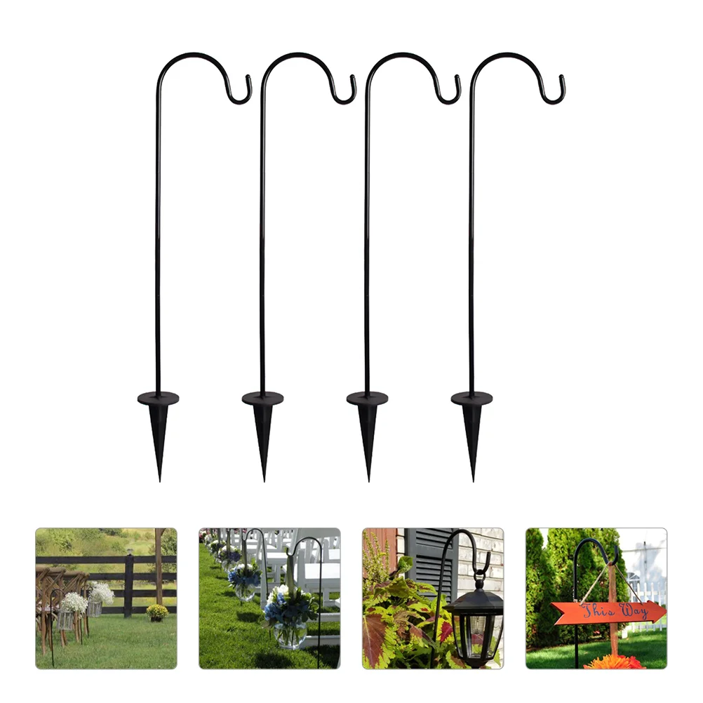 

Shepherds Hook Stand Iron Floor Plug In-ground Fashion Outdoor Plant Hangers