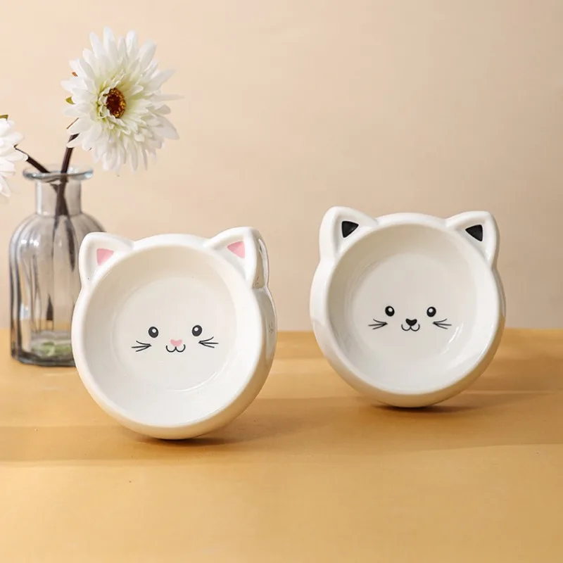 Cat Bowl High-Temperature Ceramic Dog With Large Capacity For Cervical Protection Drinking Water Eating Pet Products Easy