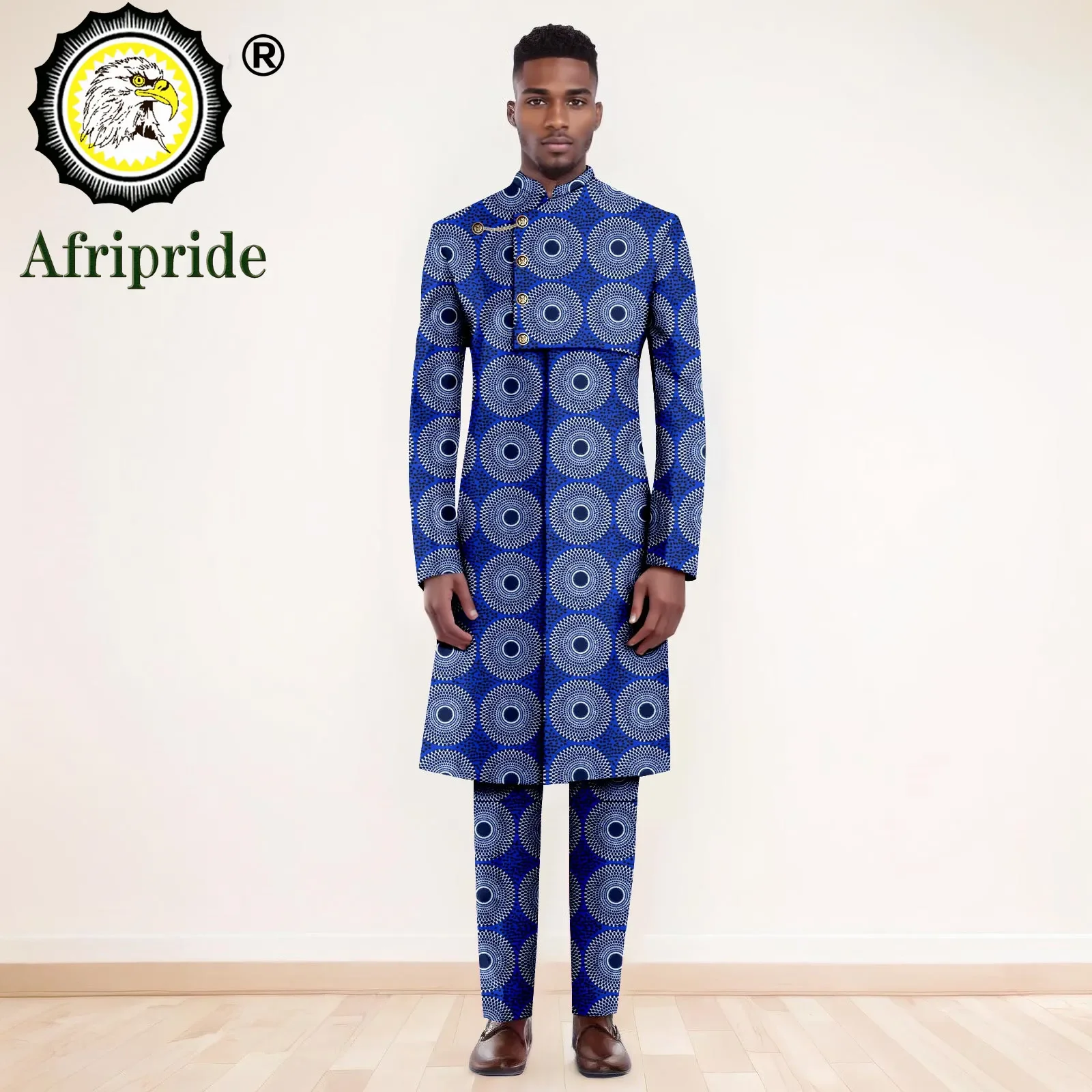 

Men`s Suits Single Breasted Full Sleeve Slim Fit Blazer and Trousers Set African Clothes Print Outfits for Wedding 2416051