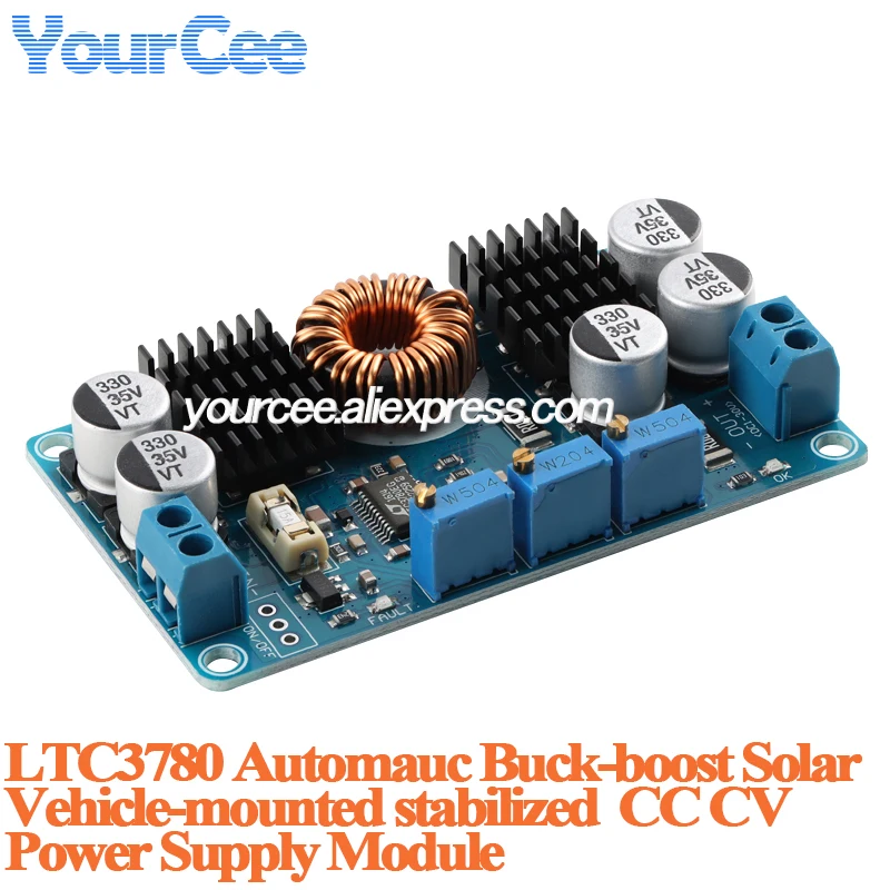 LTC3780 DC-DC Automatic Step Up Down Regulator Boost Buck Board 5-32V to 1V-30V 10A Charging Power Supply Module