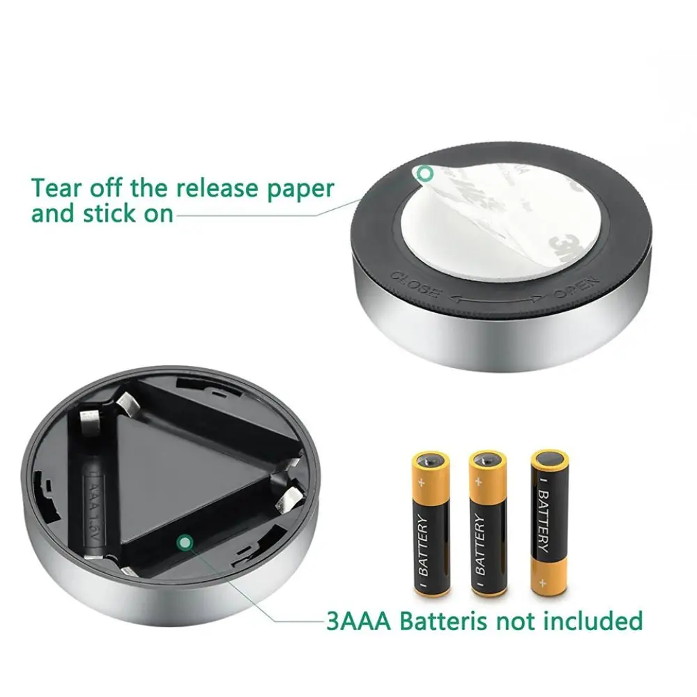Con palo Sensor táctil lámpara táctil palo grifo inalámbrico Push Stick en la lámpara Clap alimentado por batería Control táctil luz nocturna