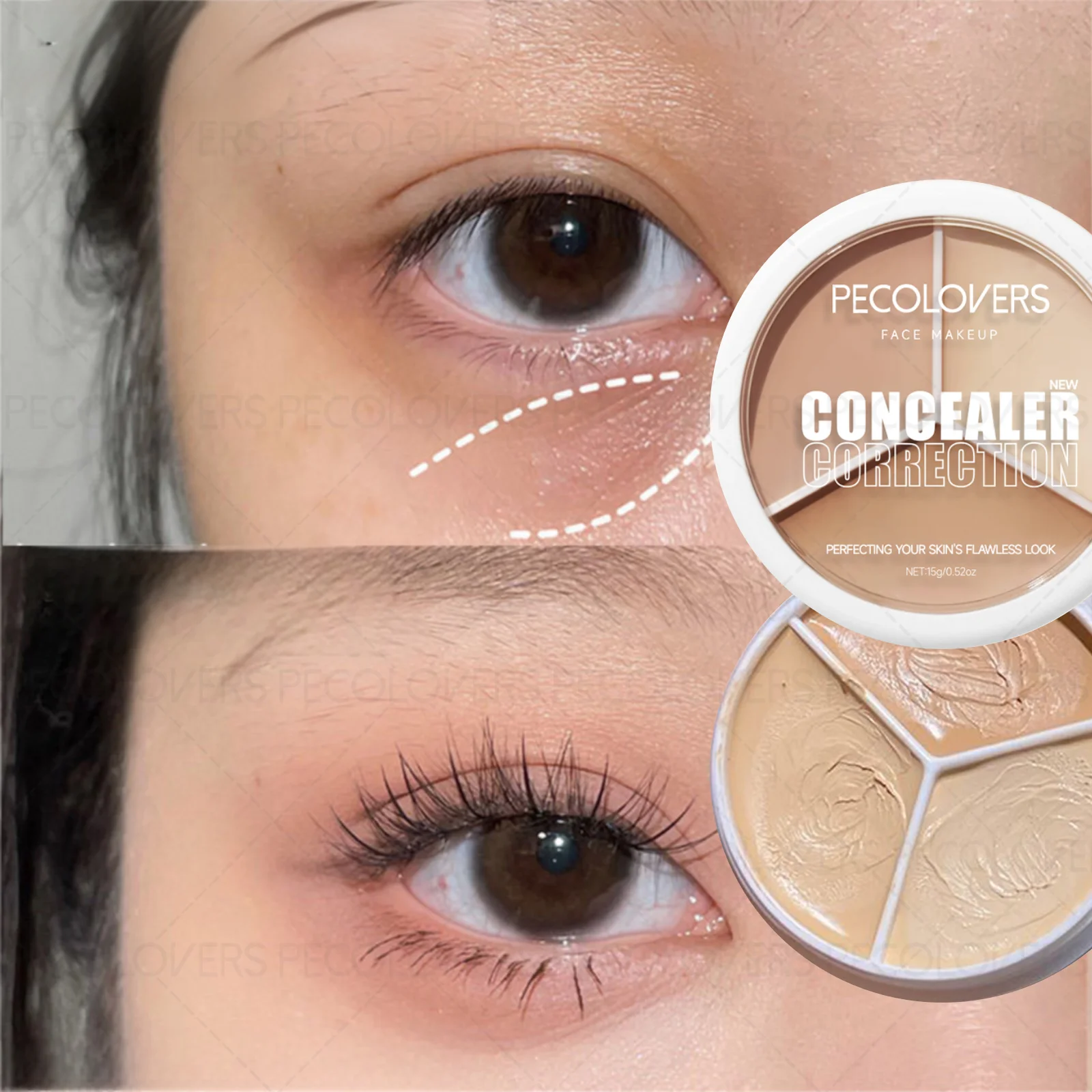 1PC Multipurpose Concealer, Moisturizing, Creamy Texture, Superimposed and Blendable, Suitable for Halloween/Christmas Makeup