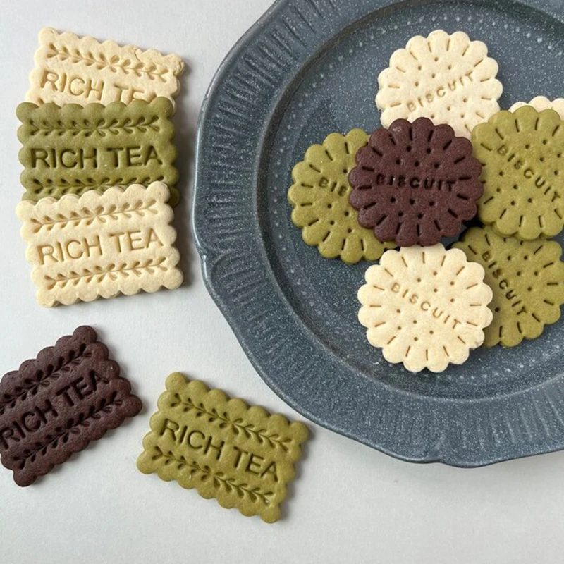 Retro Heart Square Round Classic Biscuit Mold 3D Press Cookie Embosser Stamp Birthday Flower Pattern Cookie Cutter Baking Tools