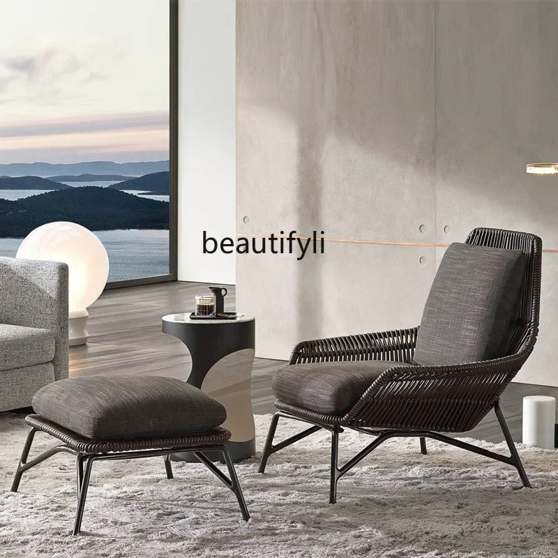 

Balcony Table and Chair Set for Courtyard, Hotel, Homestay, Club, Outdoor, Open-Air, Garden, Leisure Rattan Sofa Furnitur