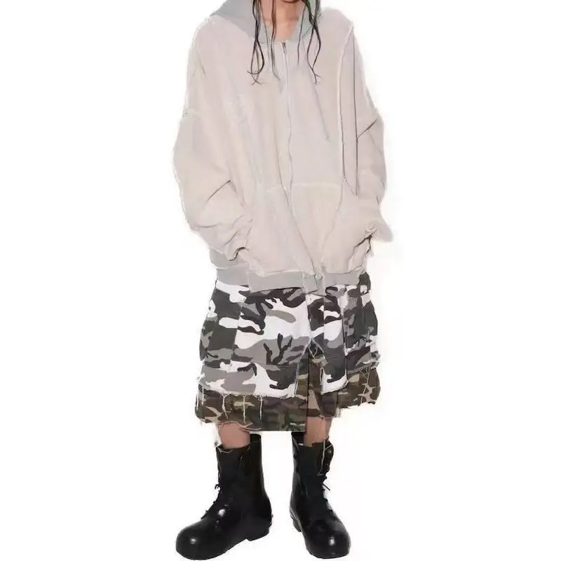 

Мужские летние шорты Ailz Project с камуфляжным принтом, длиной 7/8, в стиле пэчворк, для молодежи, повседневные, модные