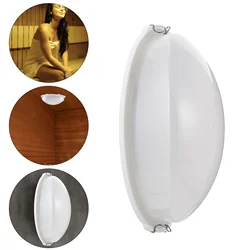 Round Shape Explosion Proof Light Plastic Material Sauna Room Lamp Sauna Lighting Steam Room Equipment Bathroom Fixture