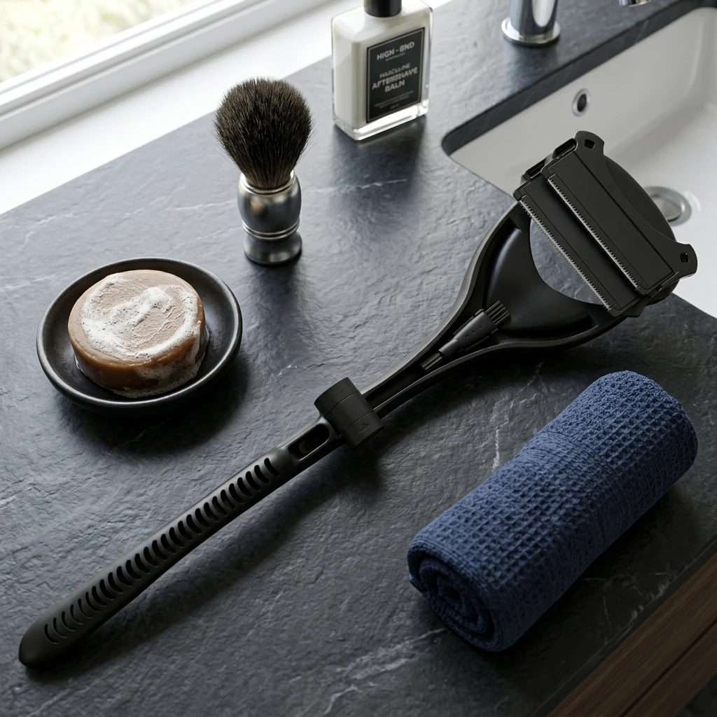 Elite Back Shavers for Men The DIY Back Hair Shaver for Men with Safety Blade Technology & Ergonomic Handle, Wet or Dry Shaving view 2