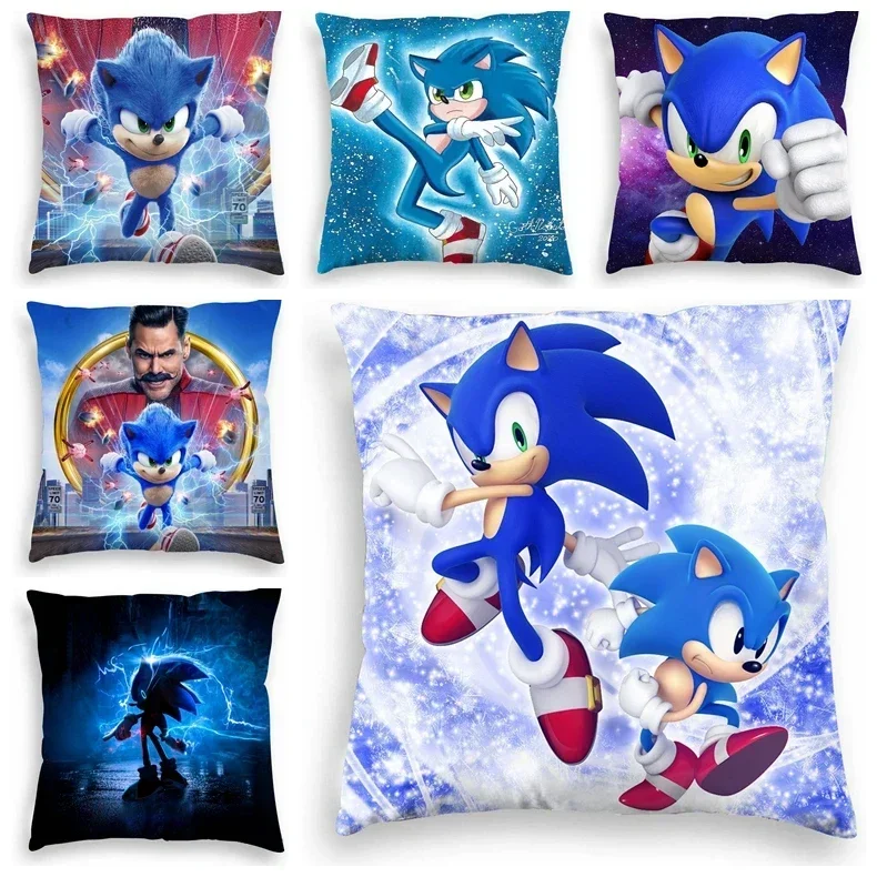 سونيك أنيمي عمل لعبة أفخم لطيف الكرتون أريكة المنزل عناق المخدة القنفذ الظل المخدة غرفة الاطفال الديكور الهدايا #1