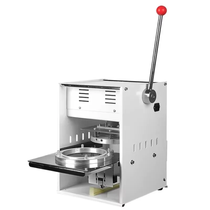 Manual Table Top Tray Sealer Machine Aluminum Foil For Yogurt Cup Honey Spoon Food Container Plastic Glass Bottle Sealing