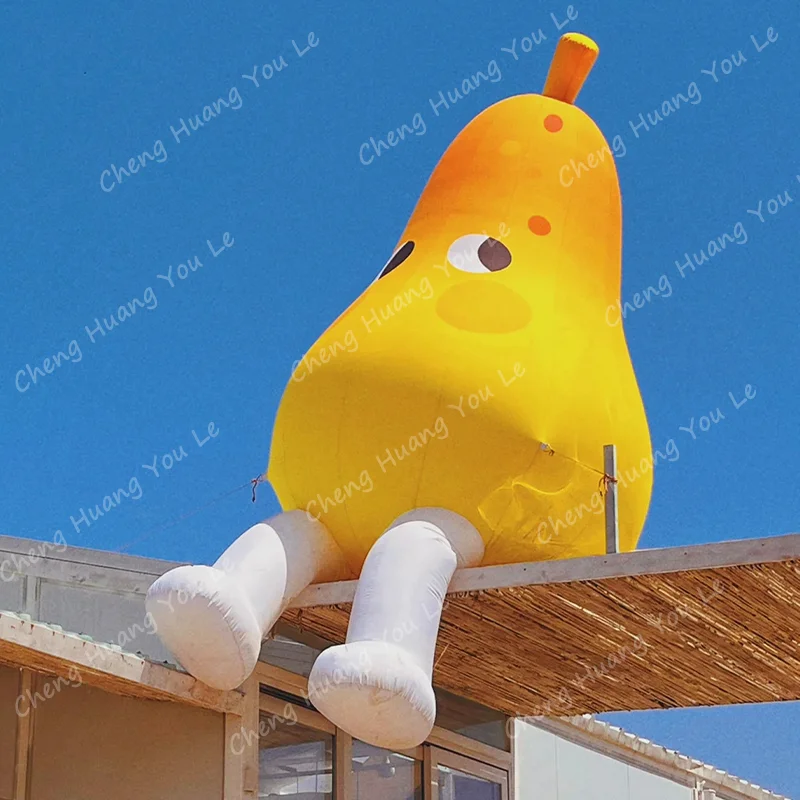 Décoration de bâtiment gonflable de formage de fruit de bande dessinée, modèle gonflable de verger, publicité d'activité de promotion du marché