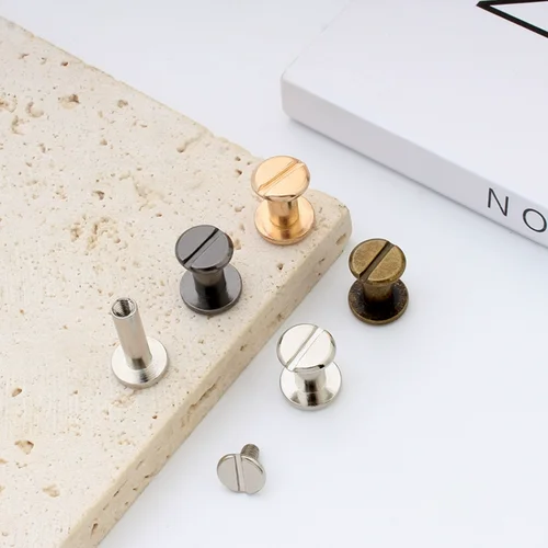 Imagen 2 del producto 20 piezas/10 juegos de encuadernación, tornillos Chicago, clavos, remaches para álbum de fotos, calendario de escritorio, menú, cinturón artesanal de cuero, sujetadores para billetera