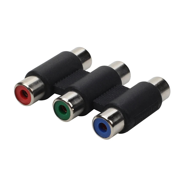 Audio Video Connector 3RCA Adapter Female to 3RCA Female to Female RCA AV Coupler Cable Adapter connector