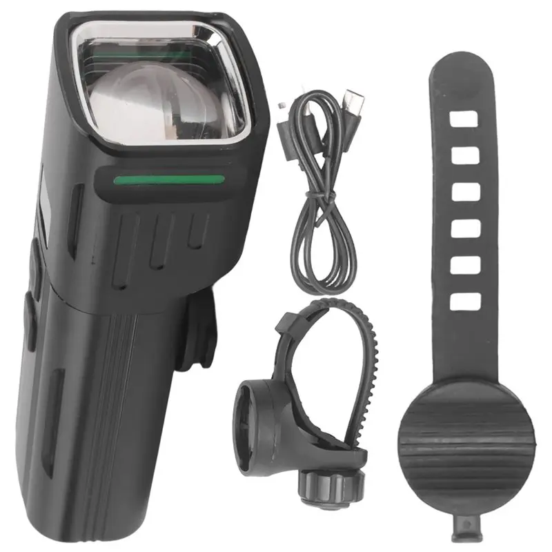NEW HOT In Stock-Aluminum Bicycle Headlight Digital Display Front Light High Brightness MTB Bike Flashlight Lamp For Night Ridin