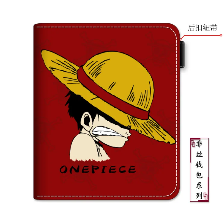 One Piece Snap-fastener Foldable Wallet Anime Figures Luffy Skull Children Cartoons Cosplay Chopper Coin Purse Birthday Gifts
