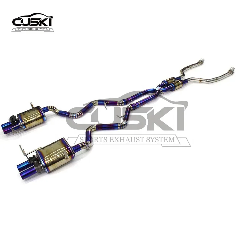 High Flow Catback Exhaust For BMW 335i 335 N54 E90 E92 Titanium alloy automobile Exhaust Modification Exhaust valve control Pipe image 5