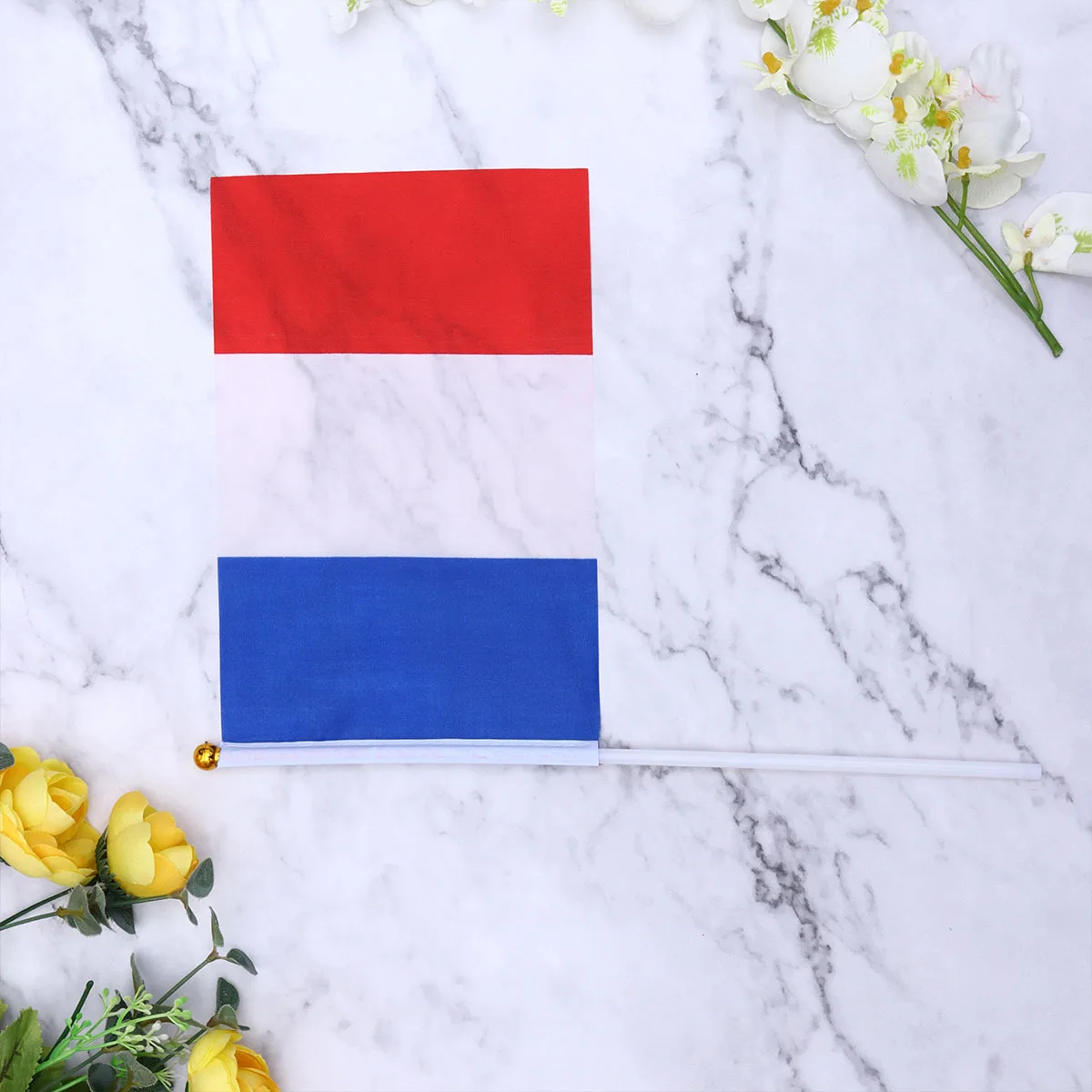 

50pcs Hand Held Stick Flags France Small Size Durable Polyester Portable Lightweight For Party Garden Festival Sports