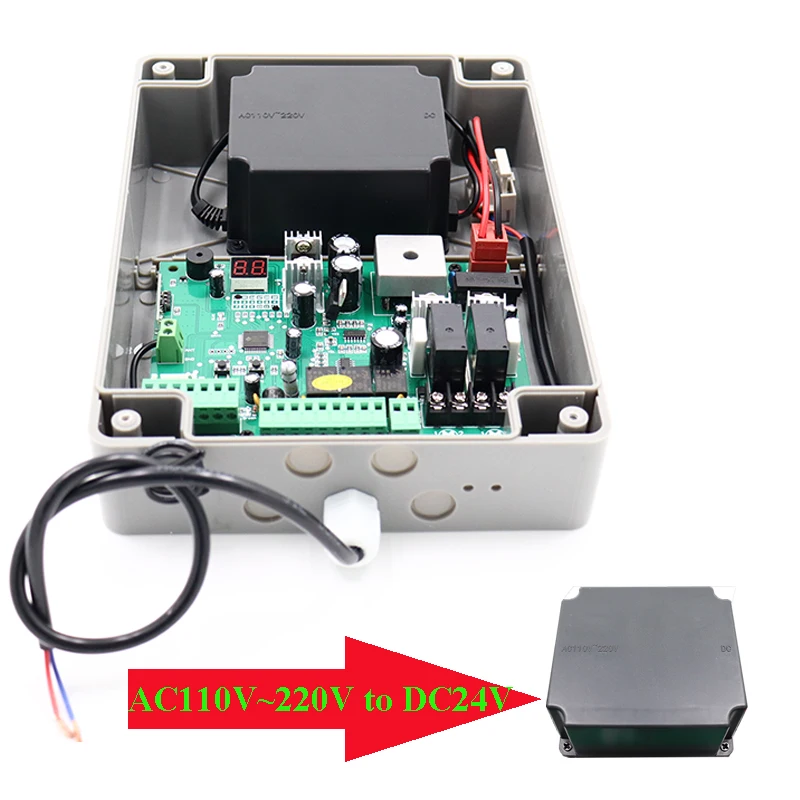 AC110V/220V to 24V Electric Automatic Strong Dual Arm Swing Gate Opener Up to 660 Lbs Hardware Driveway Door KIT