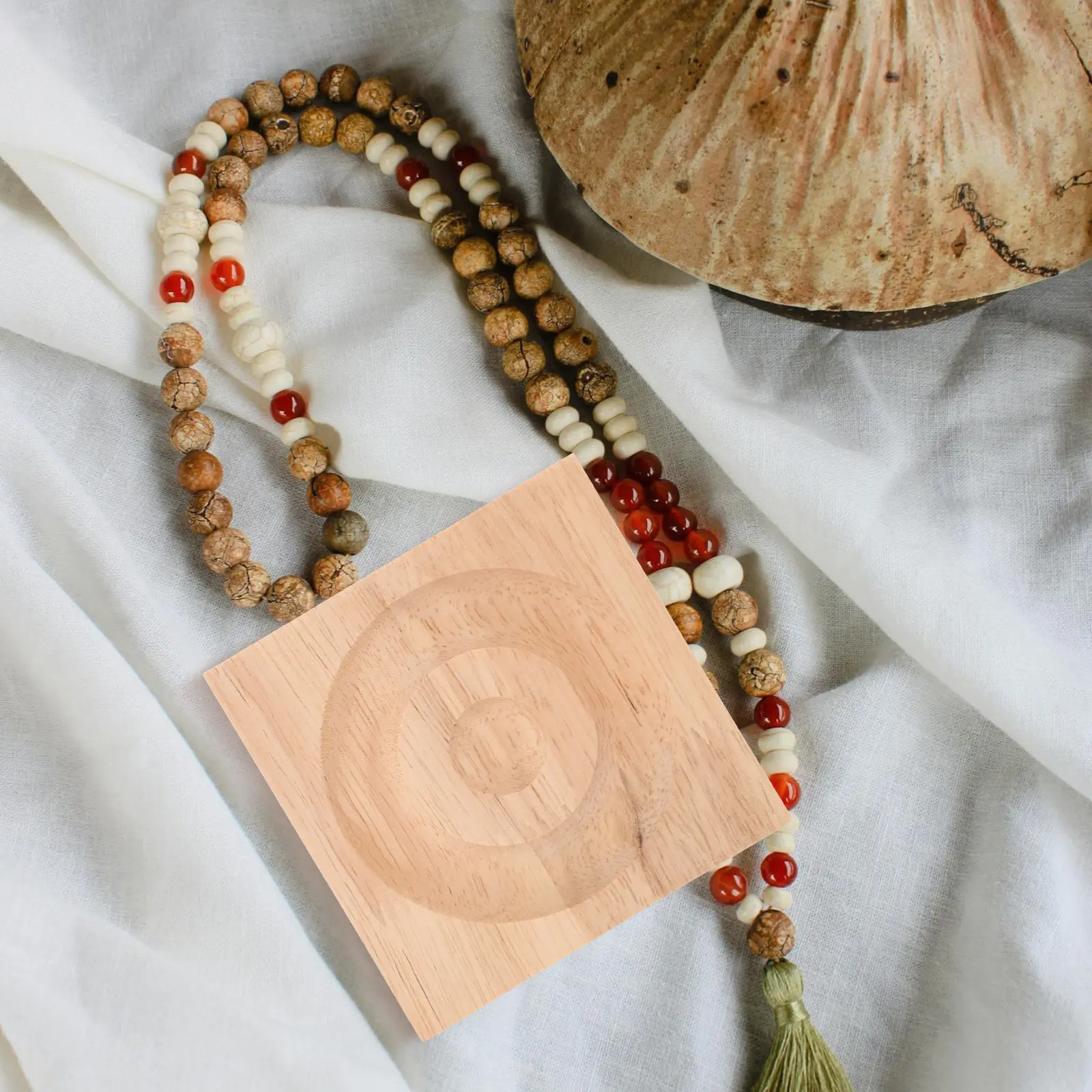 

Wooden Bracelet Display Plate Natural Wood Jewelry Tray for Bracelets Bangles Beaded Jewelry Storage and Home Decor Dresser