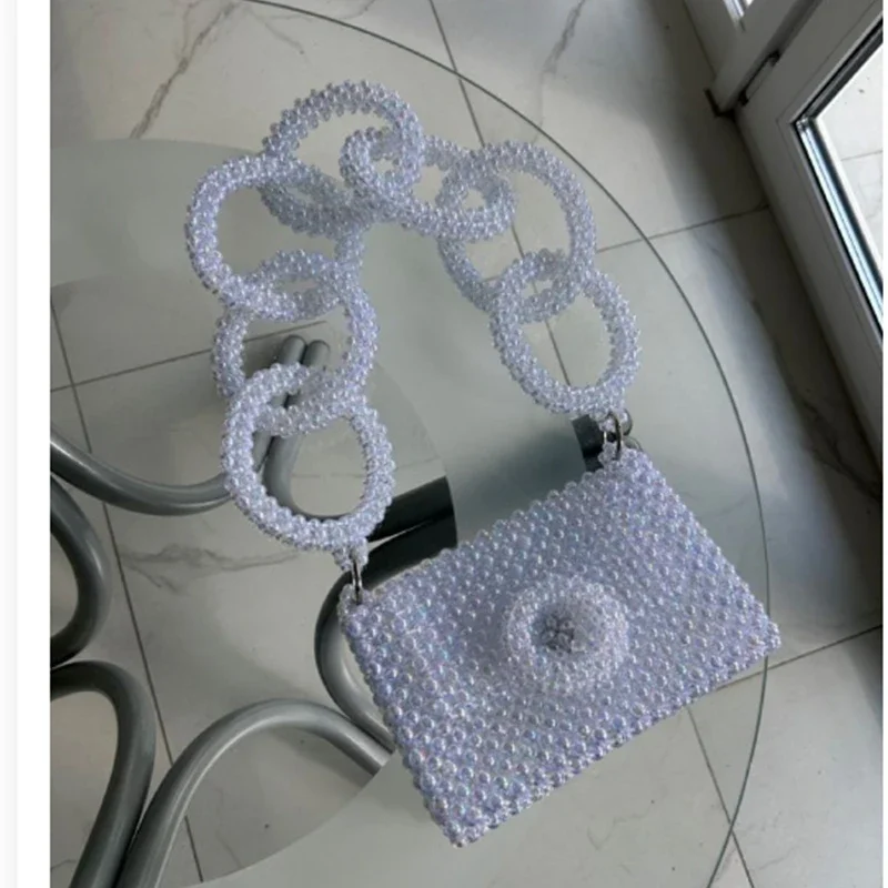 Advanced Luxury Designer Multi Wristband Ladies Bag New Handmade Bead Fashion Women's Shoulder Bags 2026 Custom Color Handheld