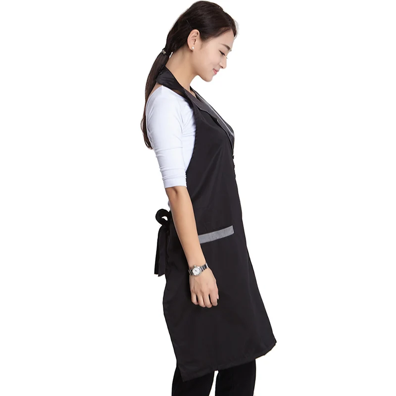 Women Waiter Service Kitchen Cooking Apron Restaurant Household Hairdressing Salon Pinafore Cafe Beauty Nail Studios Uniform Bib