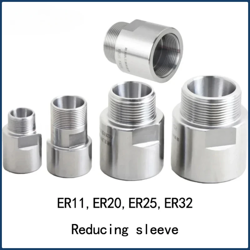 Adaptador de transição conjunta er11 er16 er20 er25 er32 cabeça transferência máquina eixo reduzindo manga extensão peças conexão porcas