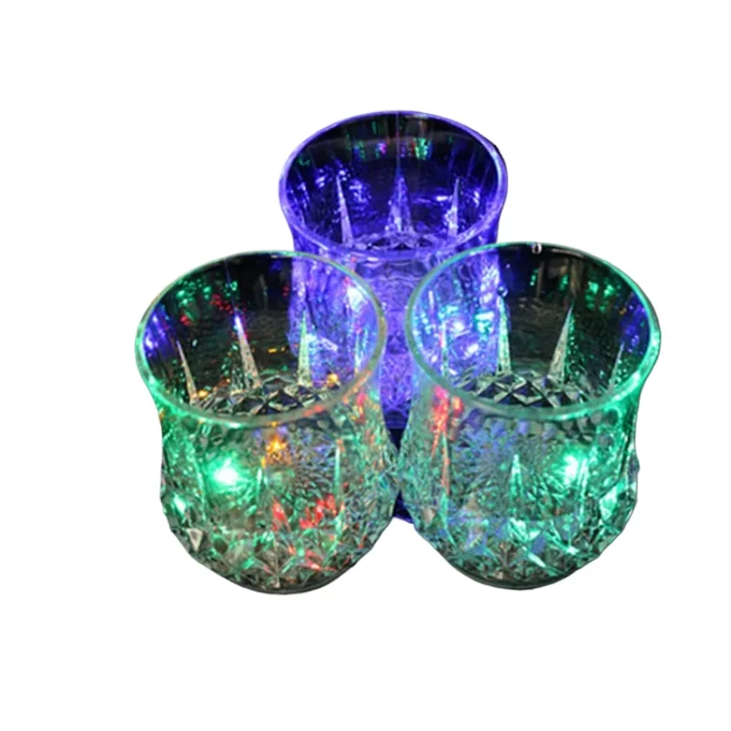 LED Flashing Drinking Glasses  Automatic LightUp Wine Beer and Whisky Cups Fun Glow Drinkware for Bars Parties Home Entertaining