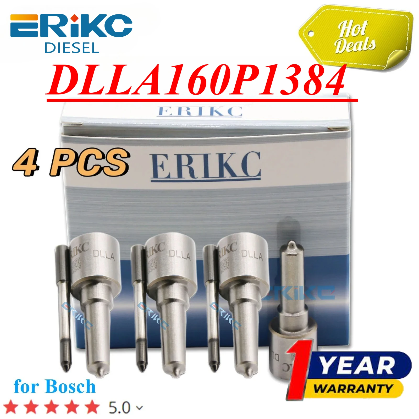 

4PC DLLA160P1384 0433171857 Common Rail Injector Nozzle DLLA 160 P 1384 Engine Sprayer for BMW 0445110209 13537790117