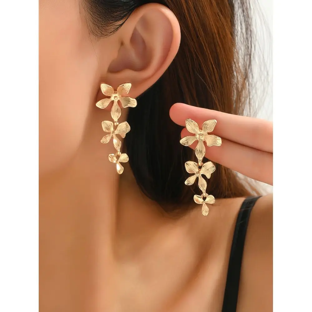Pendientes elegantes con diseño de flor lila para fiestas de verano, bodas, vacaciones, graduaciones y regalos festivos, San Valentín, para mamá, para el Día de la Madre