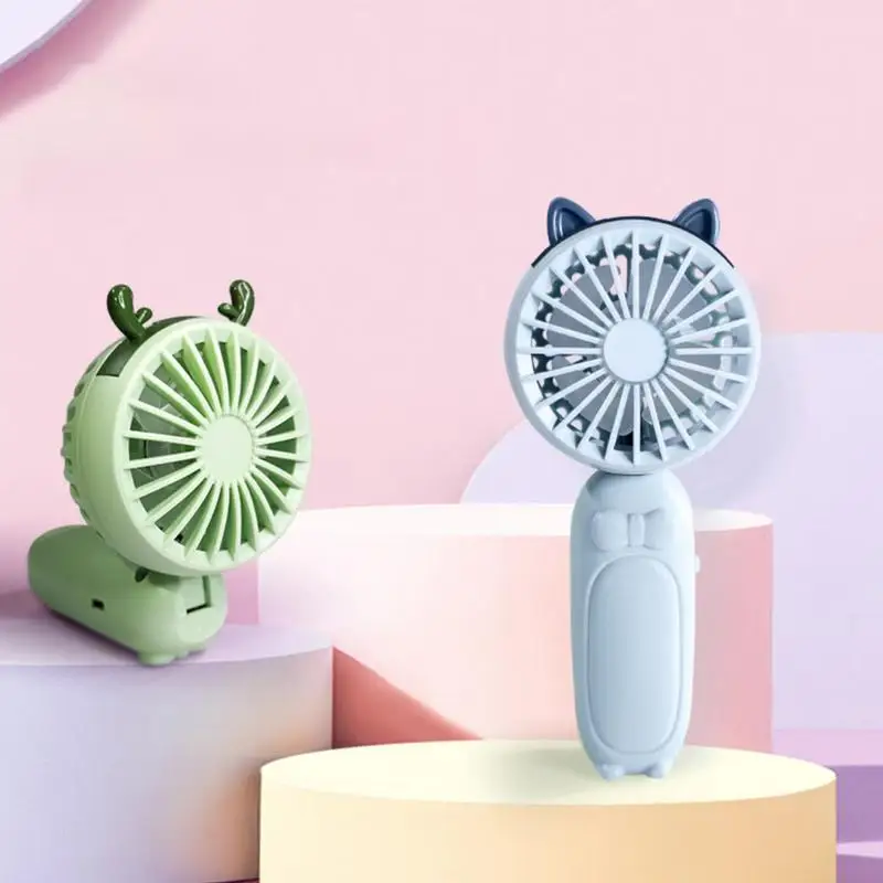 USB Rechargeable Fan Table Handheld Adjustable USB Cooler Fan Foldable Fast Cooling School Students Portable Appliance