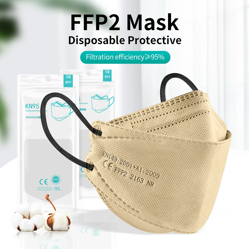 Kn95 Masque coréen ffp2 Anti-poussière pour adultes, multicolore CE FFP2 masques faciaux protection de sécurité