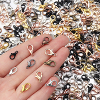 50pcs/lot Zinc Alloy Lobster Clasps Hooks Chains End Clasps Connectors For Jewelry Making DIY Necklace Bracelet Accessories