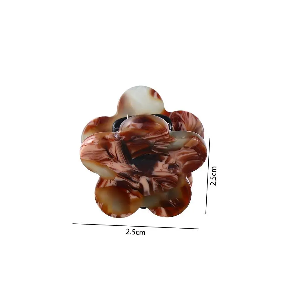 아세테이트 인쇄 어린이 머리핀, 기하학적 꽃 머리핀, 여성 헤어 액세서리, 한국 스타일 바렛 꽃 헤어 캐치 클립