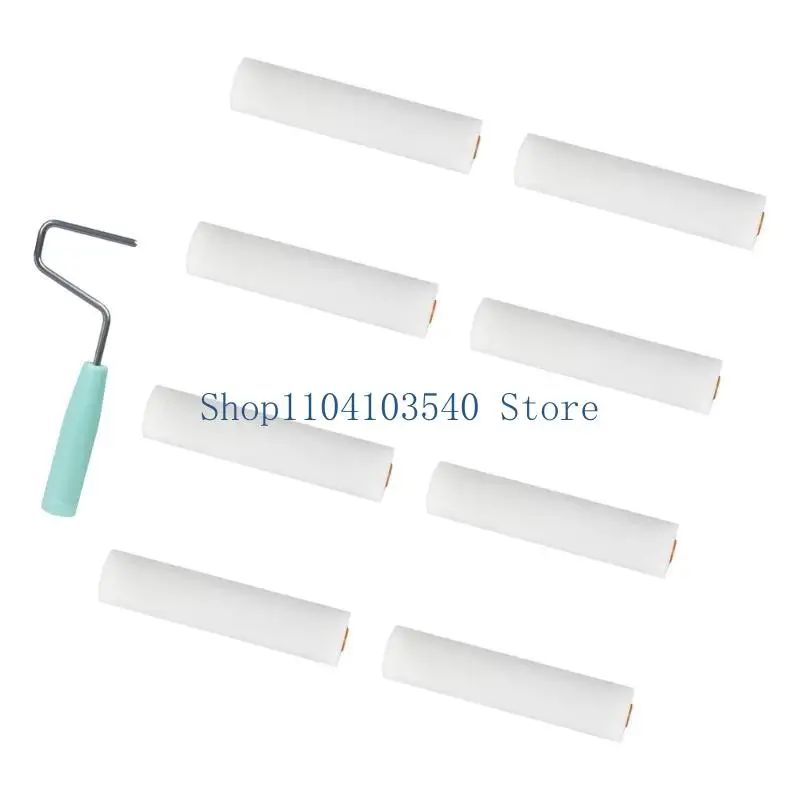 02dc 9pcs Rolos espuma Rolo pintura móveis para necessidade pintura profissional e diy