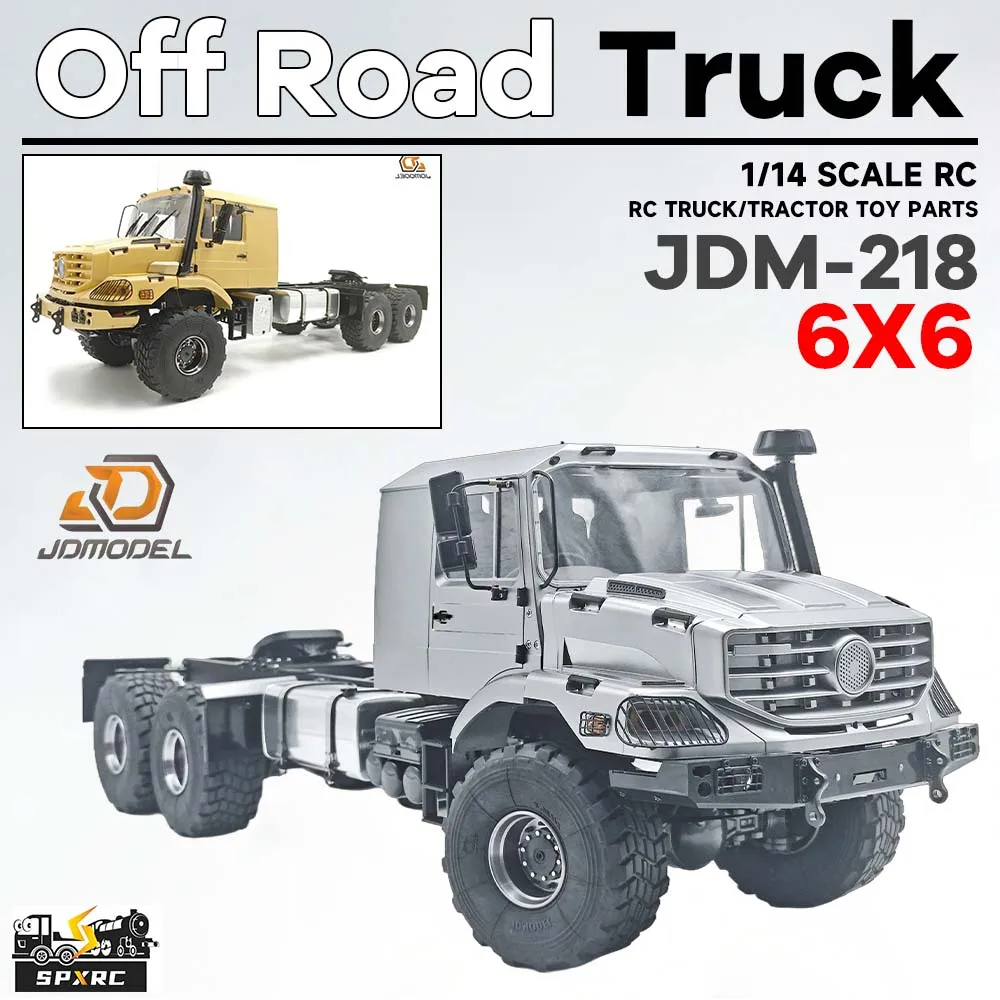 JDM-218 Off-Road-Truck RTR-Kit Silber/Unlackiert Größe: 674x227x242MM Für 1/14 Tamiyaa RC 6*6 Truck JDM DIY Spielzeugmodellteile