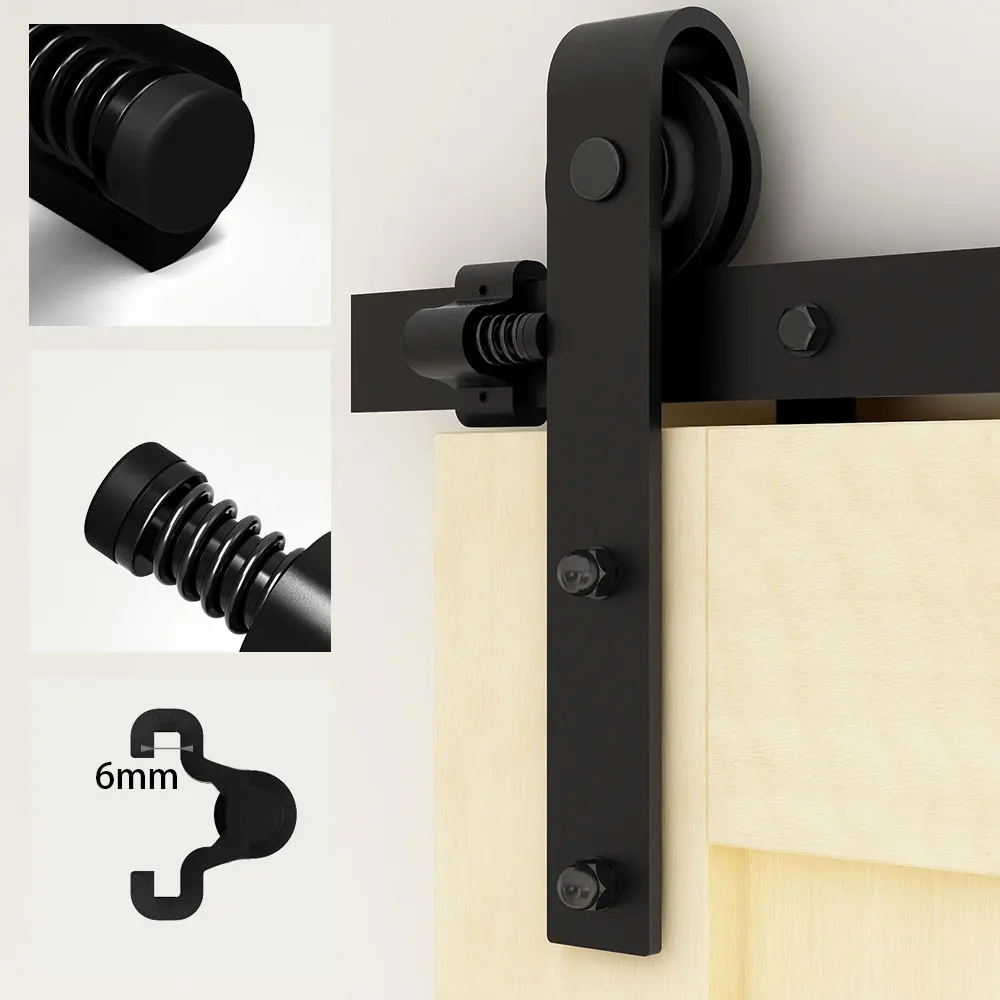 Sliding Barn Door Stopper Anti-jumpers Roller Rail Accessories for Sliding Barn Door Rail Kit