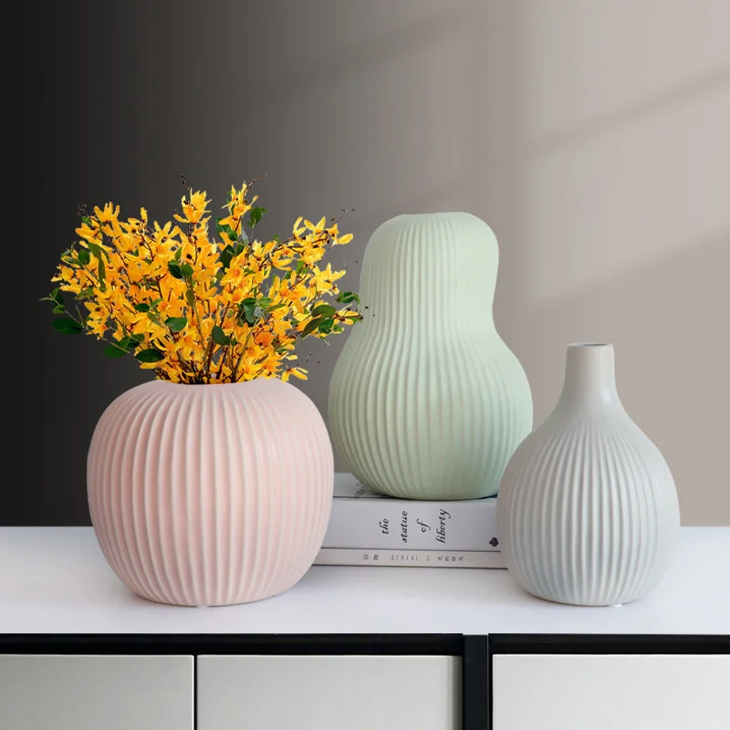 

Nordic Morandi fruit series ceramic vase living room dining room TV cabinet model room decorative flower arrangement