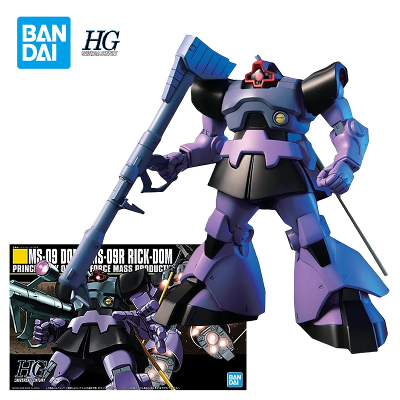 Bandai HGUC Rickdom Action Figure Ms-09 DOM Gundam Mobile Suit Plastic Model Kit